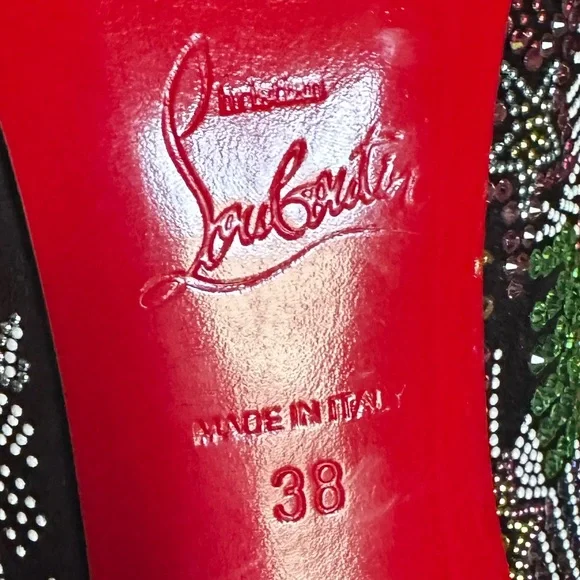 Christian Louboutin Hot Chick starlight Strass Crystal 100mm heels RETAIL 3,295